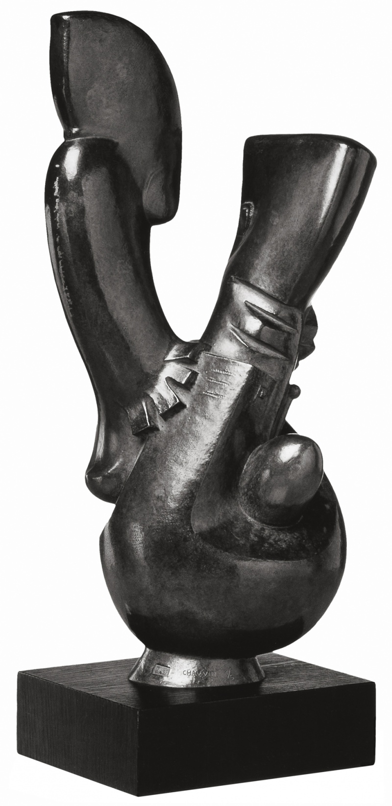 Jean Chauvin - Sculpteur - L'enfant Égaré - bronze - 1938