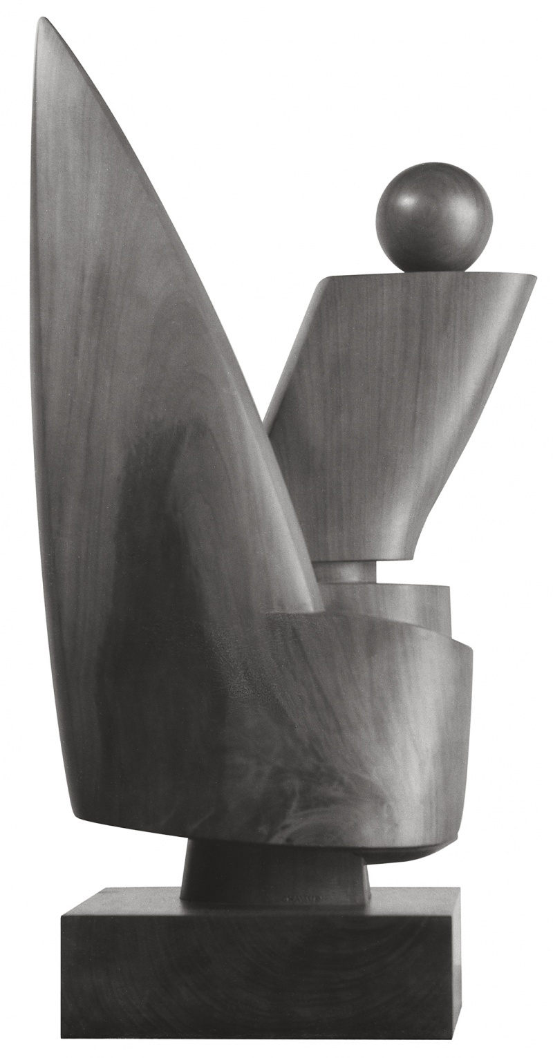 Jean Chauvin - Sculpteur - Amazone ou Feu Sacré - Bois de Péroba - 1940